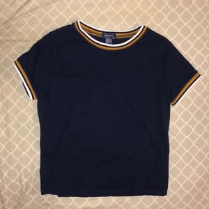 Dark navy blue high rise T shirt